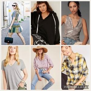 :Price Firm: Bundle of 6 XS Anthropologie Reseller Clothing Items